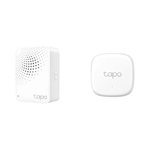 TP-Link Tapo Temperature and Humidity Sensor Starter Kit: T310 Sensor + H100 Hub (High-Accuracy Swiss-Made Sensor | Real-Time Notifications | Long-Lasting Performance)