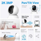 Tapo 2K Pan Tilt Security Camera for Baby Monitor, Dog Camera, C210P2