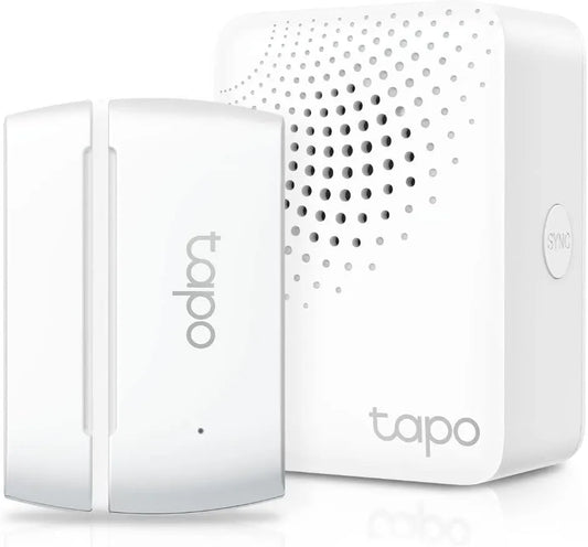 TP-Link Tapo Contact Sensor Starter Kit: T110 Contact Sensor + H100 Hub (Long-Range Low-Power Wireless Connectivity, Real-Time Notification, Up to 64 Devices)