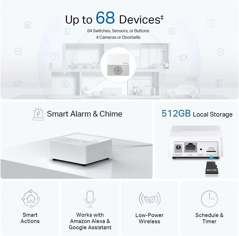 Tapo Smart Hub with Built-in Chime, H200, 2.4GHz Wi-Fi Required