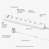 Tapo Smart Wi-Fi Power Strip, Matter, P316M, Energy Monitoring
