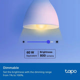 Tapo Multicolor Dimmable Smart Light Bulbs, L531E, A19 E26, 800LM