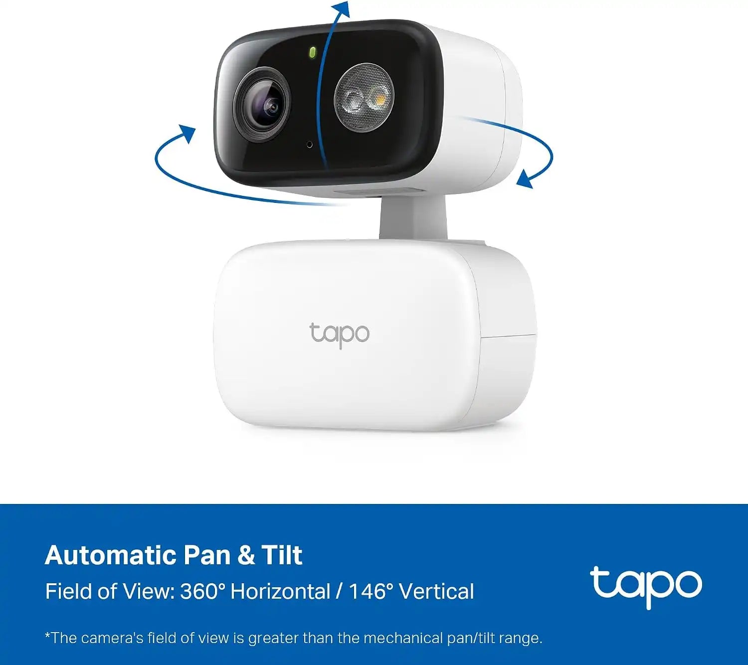 Tapo 1080p Pan/Tilt Indoor/Outdoor Security Camera, C206 HybridCam 360