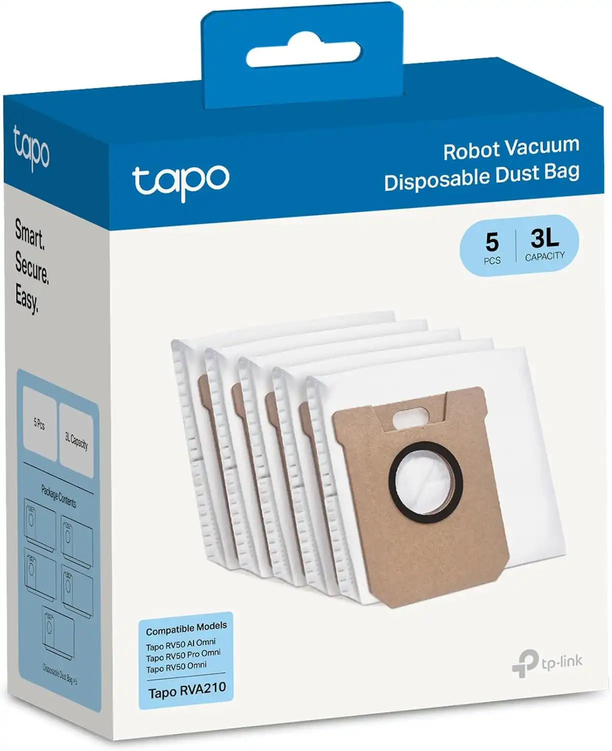Tapo Dust Bag Replacement RVA210, Compatible with RV50 Pro Omni