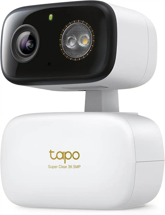 Tapo 3K 5MP Pan/Tilt Indoor/Outdoor Security Camera, Free Person/Vehicle/Baby Cry Detect & 360° Motion Track, Color Night, SD/Cloud, Wrks w/Alexa & Google Home, 2.4 GHz WiFi, HybridCam 360