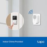 Tapo 2K Wired Smart Video Doorbell w/Chime, D130, 180° Ultra-Wide FOV