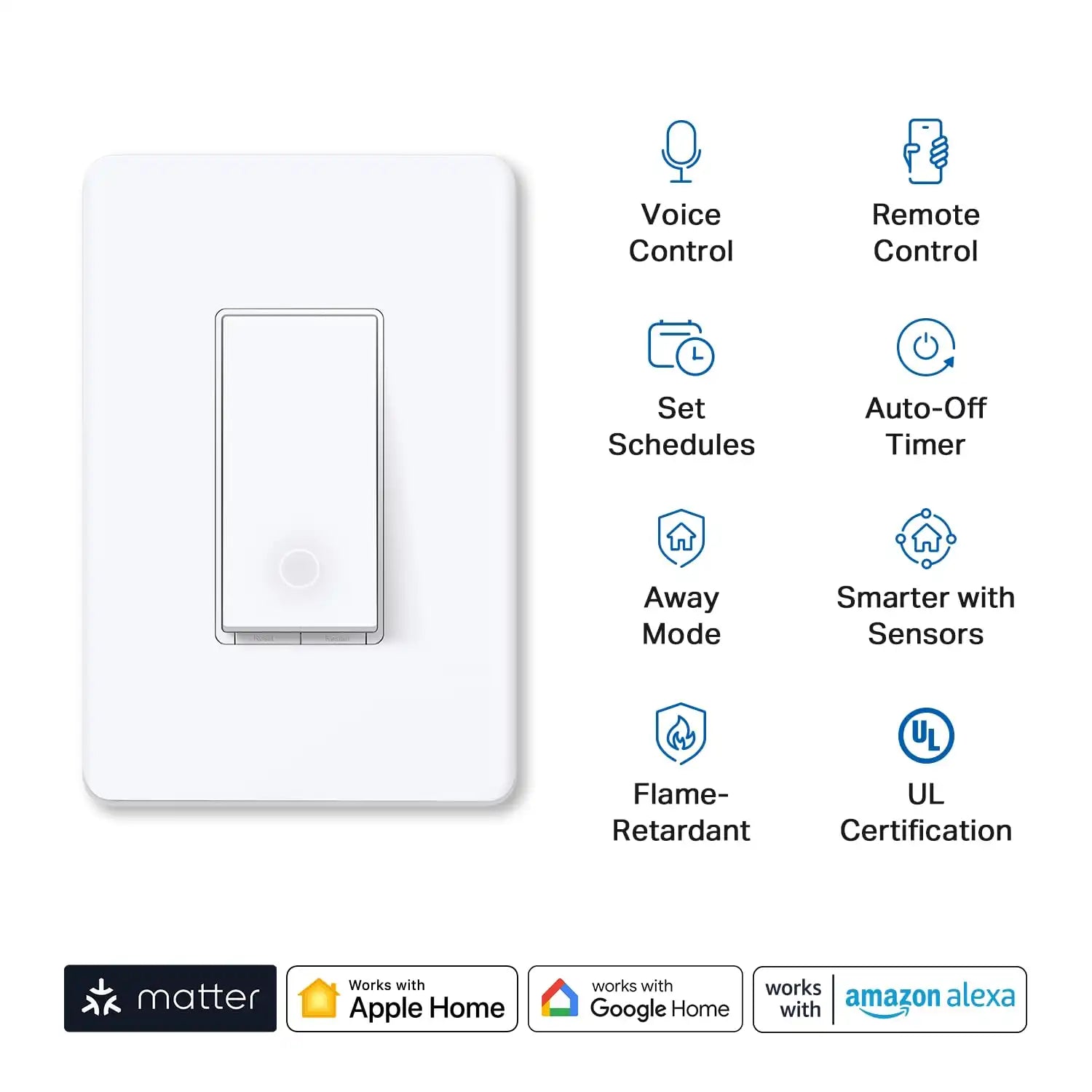 Tapo Matter Smart Light Switch, S505, Single Pole, Need Neutral Wire