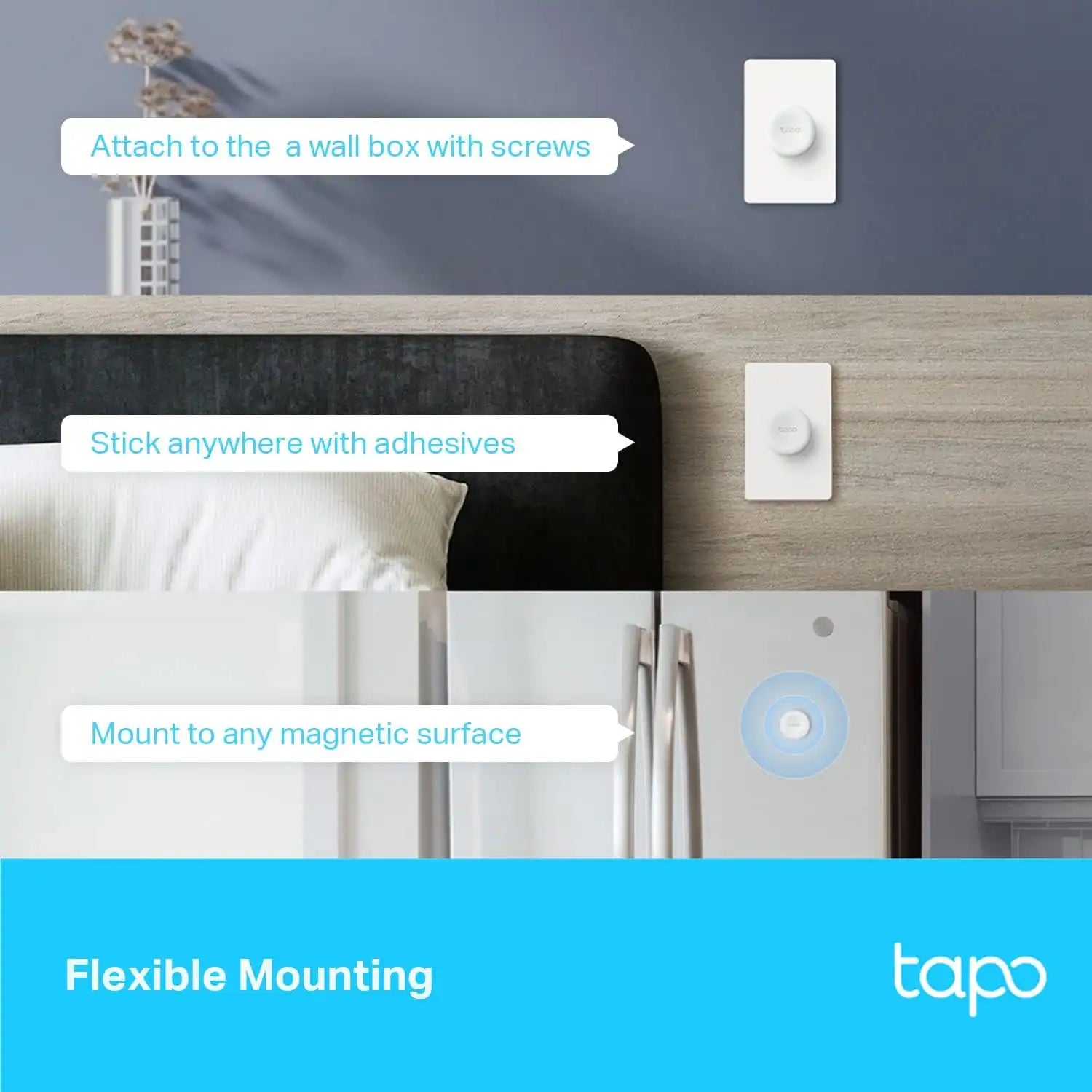 Tapo Smart Button, Wireless Remote Dimmer Switch, HUB Required, S200D