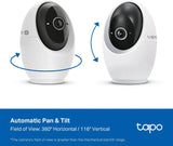 Tapo 4K Indoor Pan/Tilt Wired Security Camera, Baby Monitor, C260