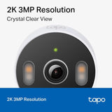 Tapo 2K Indoor/Outdoor Wired Security Camera, C113(2-Pack)