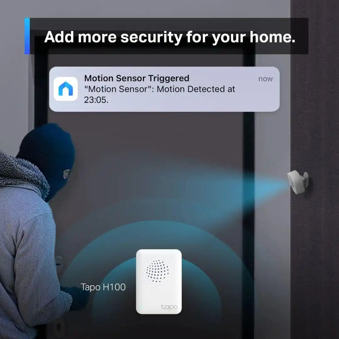 TP-Link Motion Sensor Starter Kit: Motion Sensor T100 + Hub H100 (Long Battery Life, Wide Range Detection, Adjustable Sensitivity, Real-Time Notification, Smart Action)