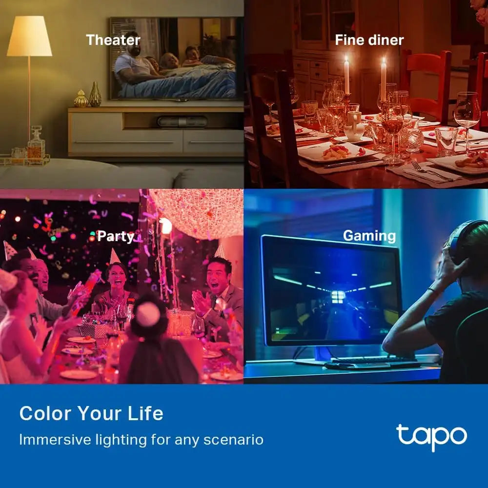 Tapo Multicolor Dimmable Smart Light Bulbs, L531E, A19 E26, 800LM