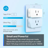 Tapo Apple HomeKit Smart Plug Mini, 15A, P125(4-Pack)