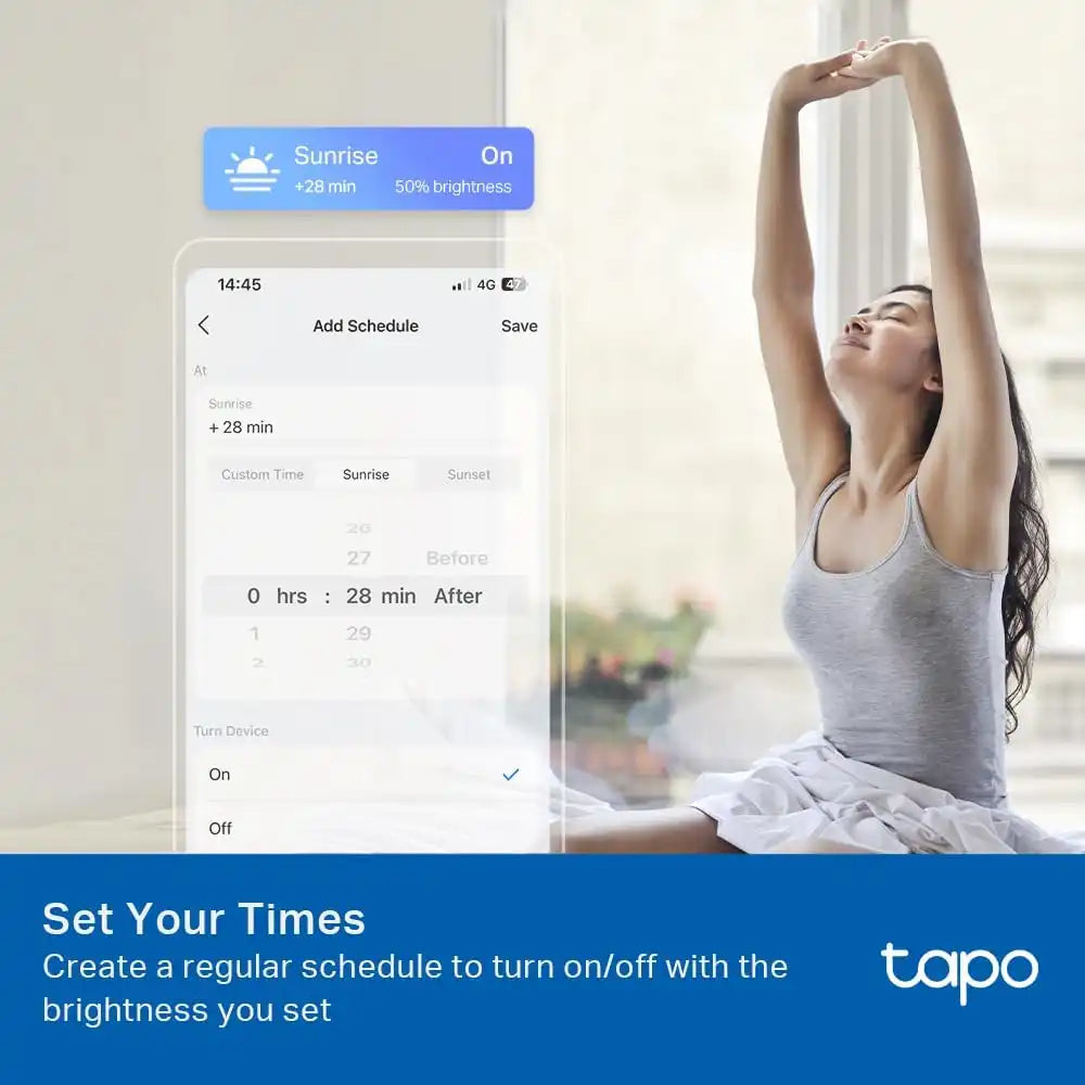 Tapo Smart Light Bulbs L510E(4-Pack), A19 E26, 800 Lumens (60W Equivalent)