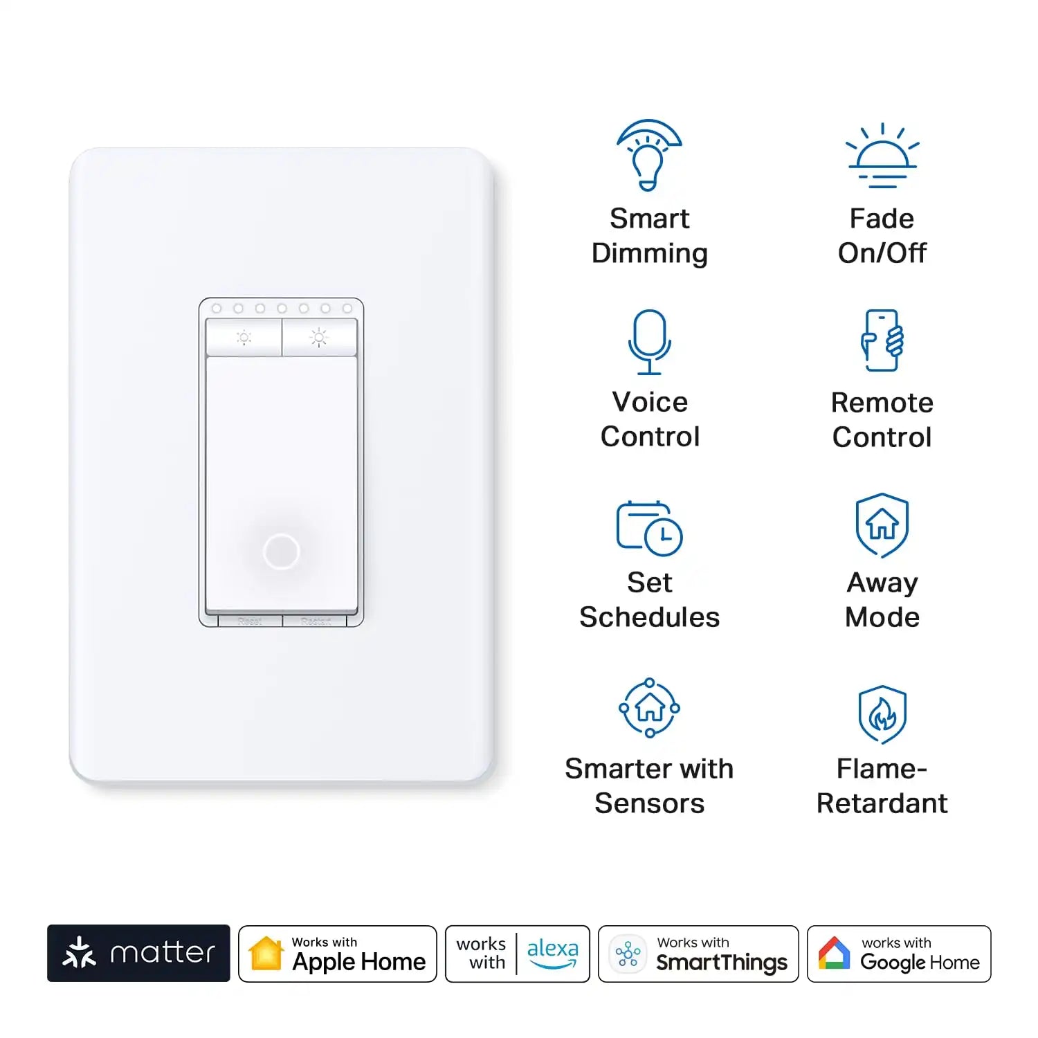 Tapo Matter Smart Dimmer Switch S505D(2-Pack), Single Pole