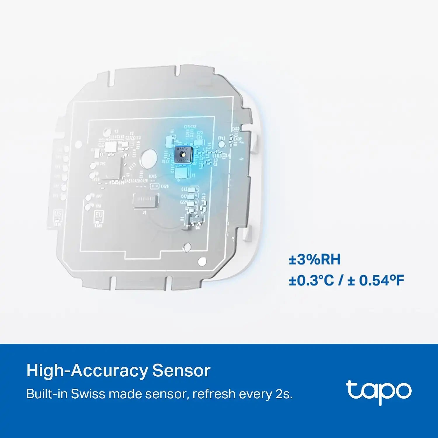 TP-Link Tapo Temperature and Humidity Sensor Kit: Temperature Sensor T315 + Hub Tapo H100 (2.7" E-Ink Display, Swiss-Made Sensor | Long-Lasting Performance | Real-Time Notification)
