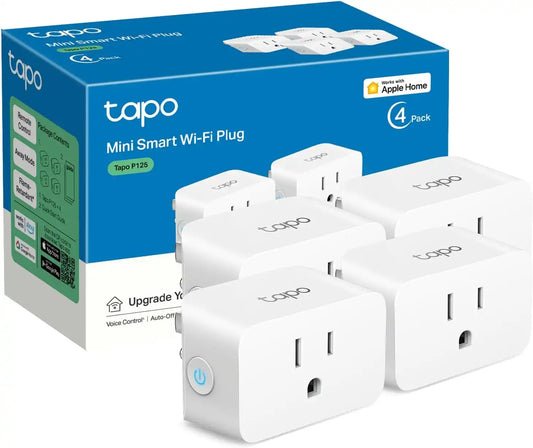 Tapo Apple HomeKit Smart Plug Mini, 15A, P125(4-Pack)