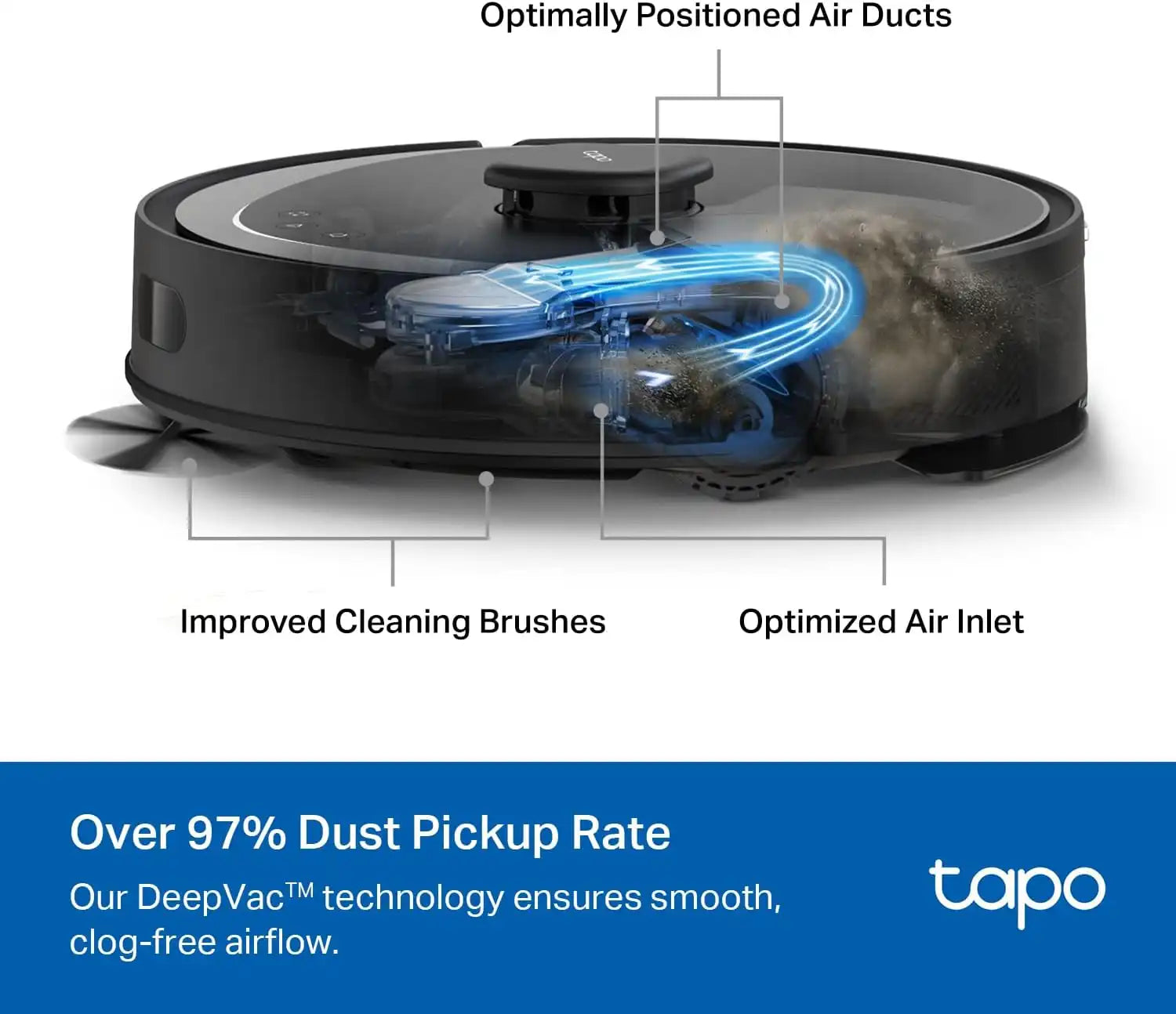 Tapo LiDAR Smart Navigation Robot Vacuum and Mop, RV30 Max