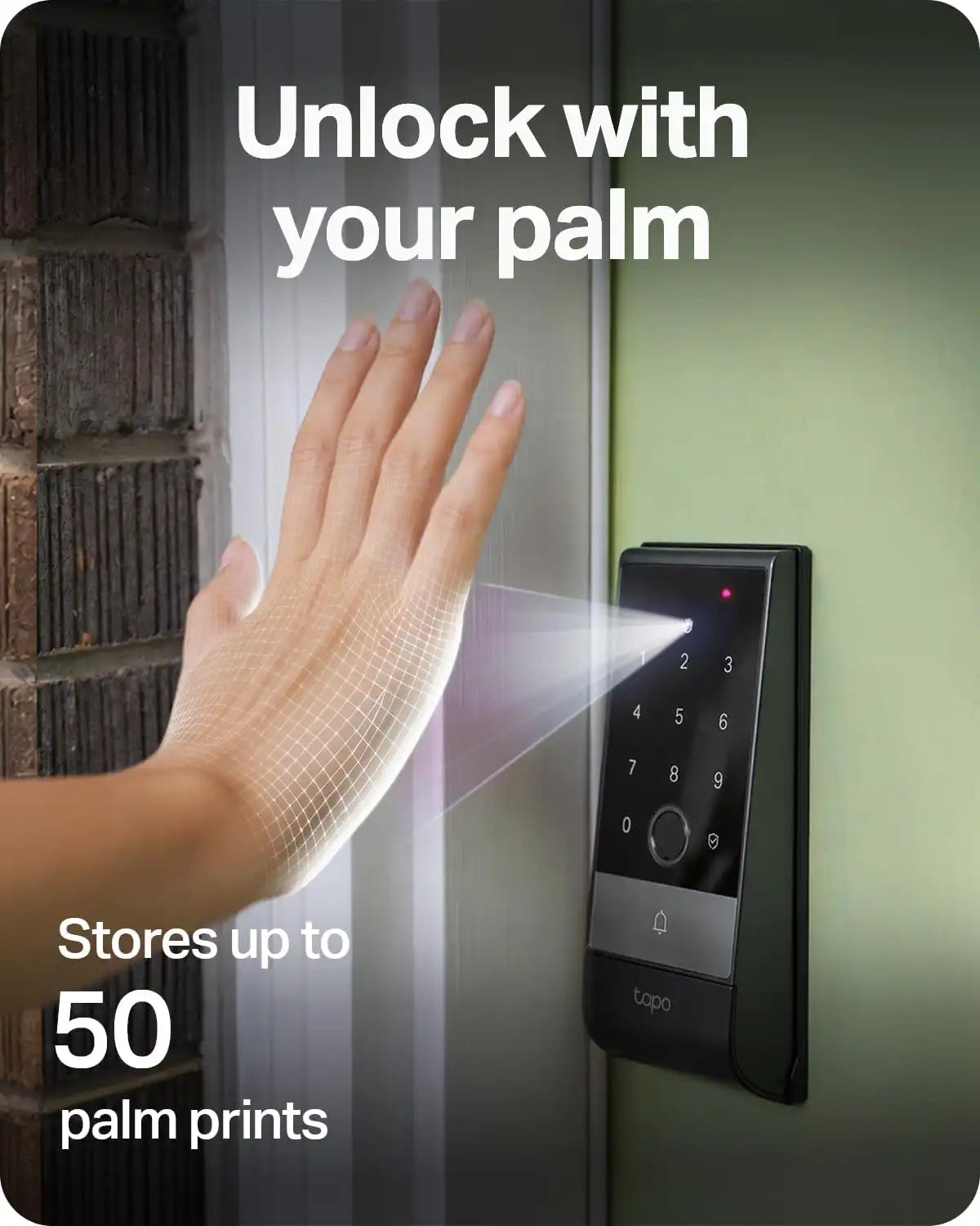 Tapo Smart Door Lock Wi-Fi Deadbolt, Palm & Fingerprint Recognition, DL130