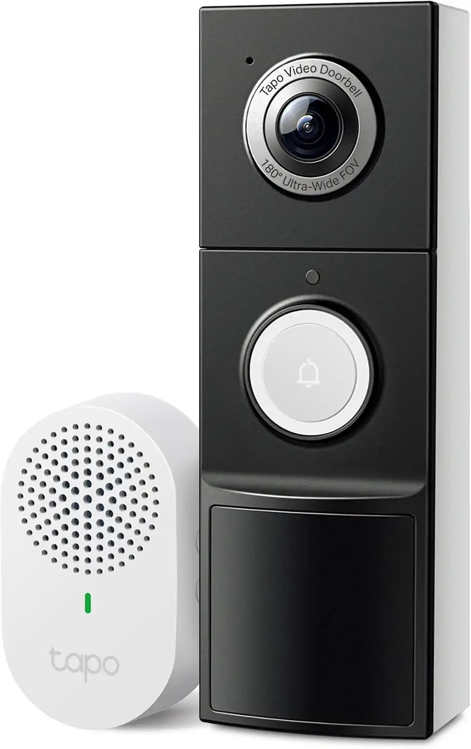 Tapo 2K+ Wired or Battery Powered Smart Video Doorbell with Chime, D225