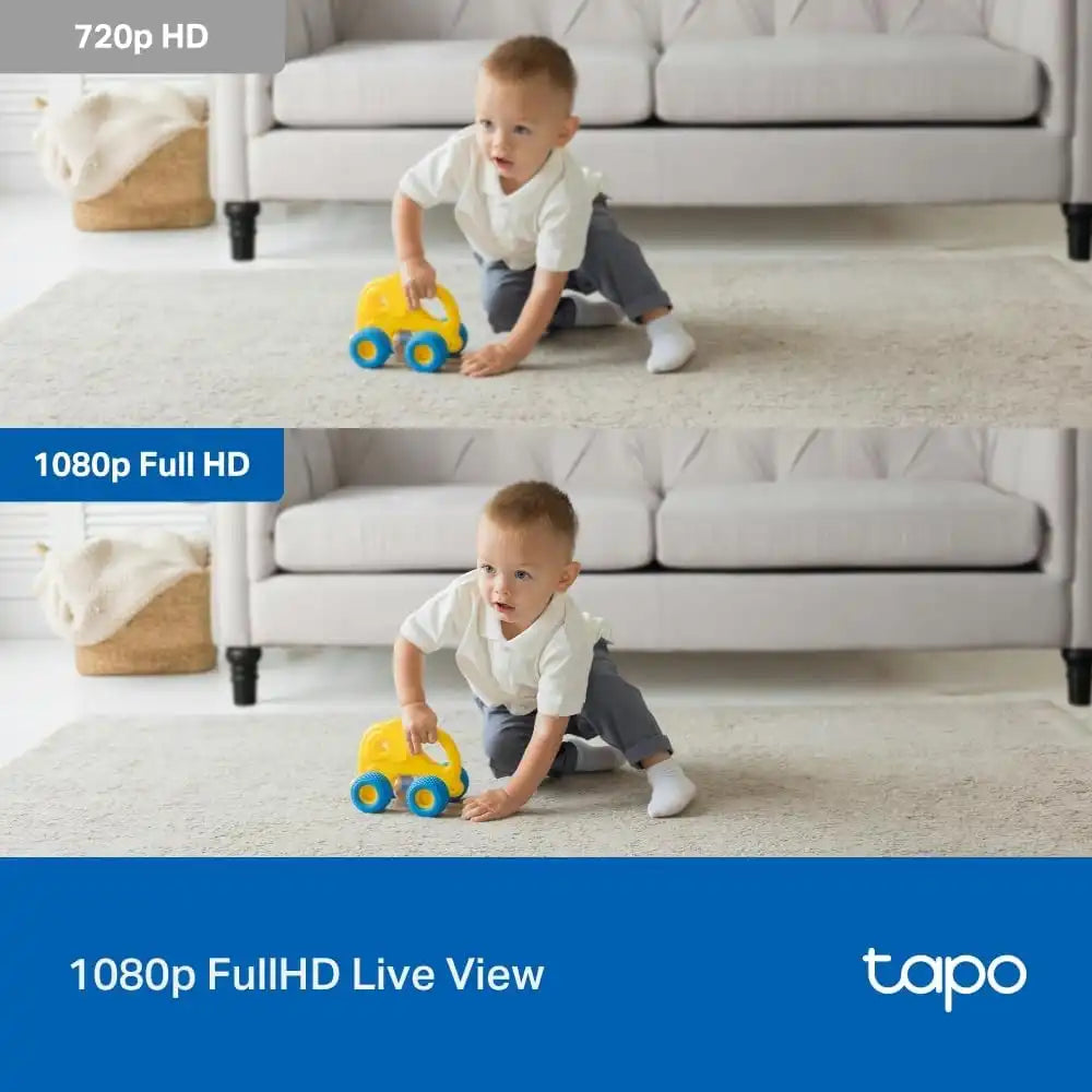 Tapo 1080p Pan/Tilt Indoor/Outdoor Security Camera, C207 HybridCam 360