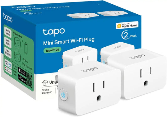 Tapo Apple HomeKit Smart Plug Mini, 15A, P125(2-Pack)