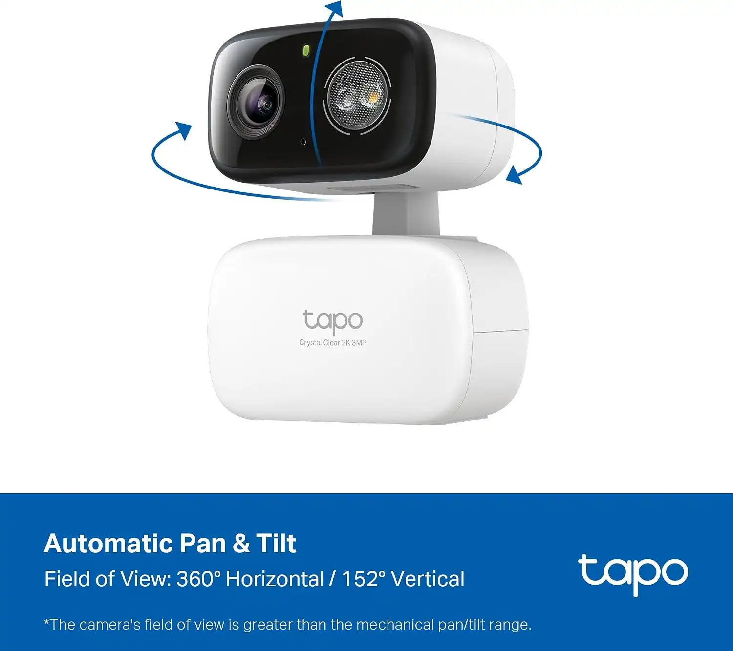 Tapo 2K Indoor/Outdoor Pan/Tilt Wired Security Camera, C216(2-Pack)