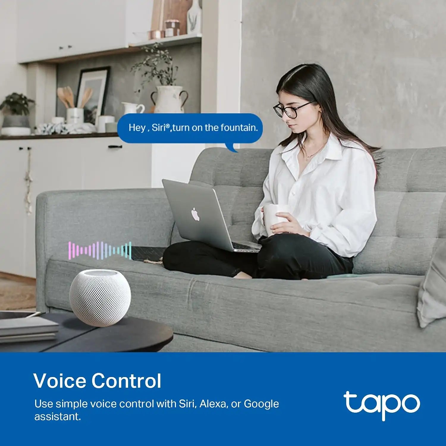 Tapo Matter Outdoor Smart Plug, 2 Individual Outlets, P400M