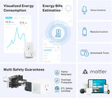 Tapo Smart Plug, Matter Compatible, Energy Monitoring, P110M(4-Pack), 15A