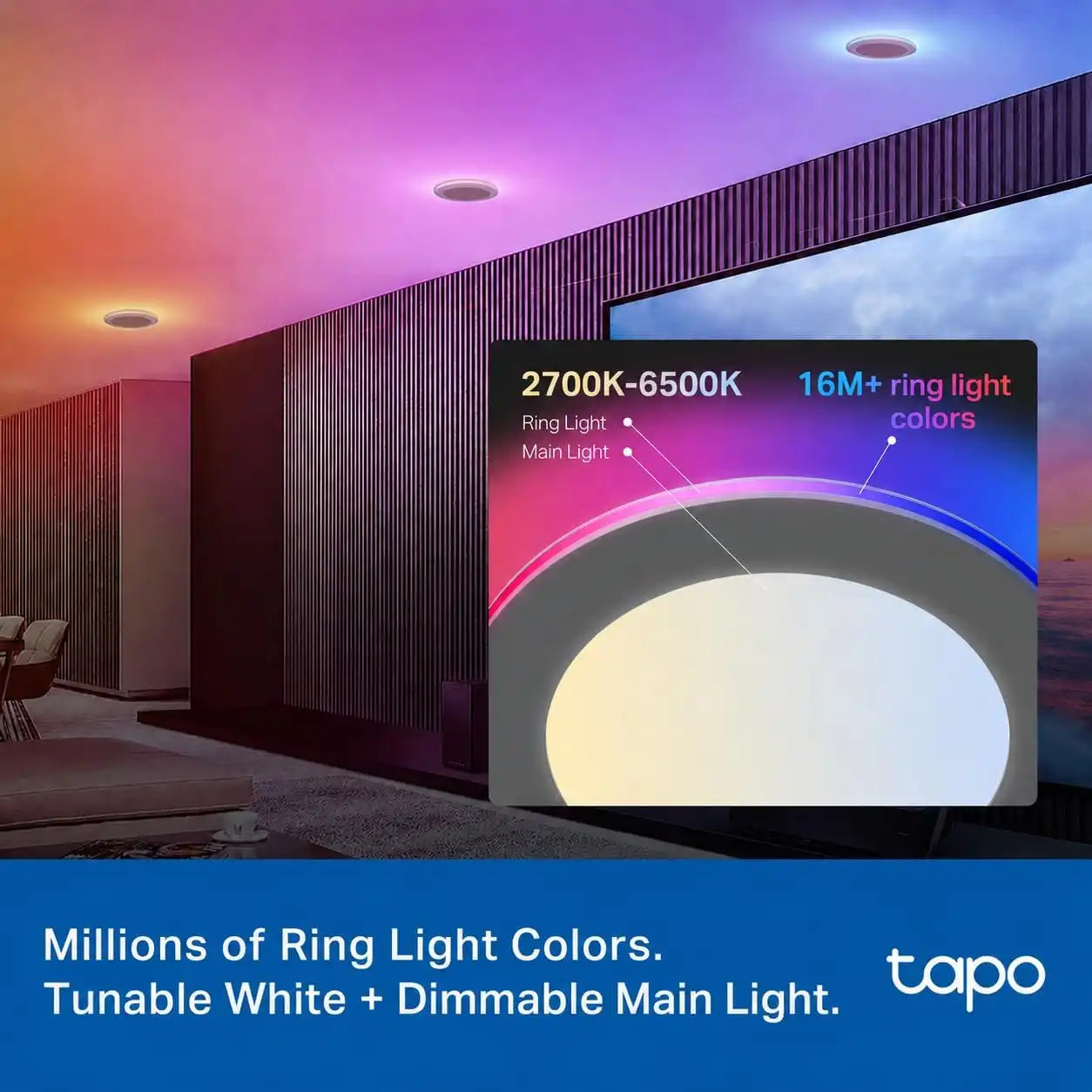 Tapo Smart 4-Inch Recessed Downlight Kit L730-4 KIT(4-Pack), 850LM