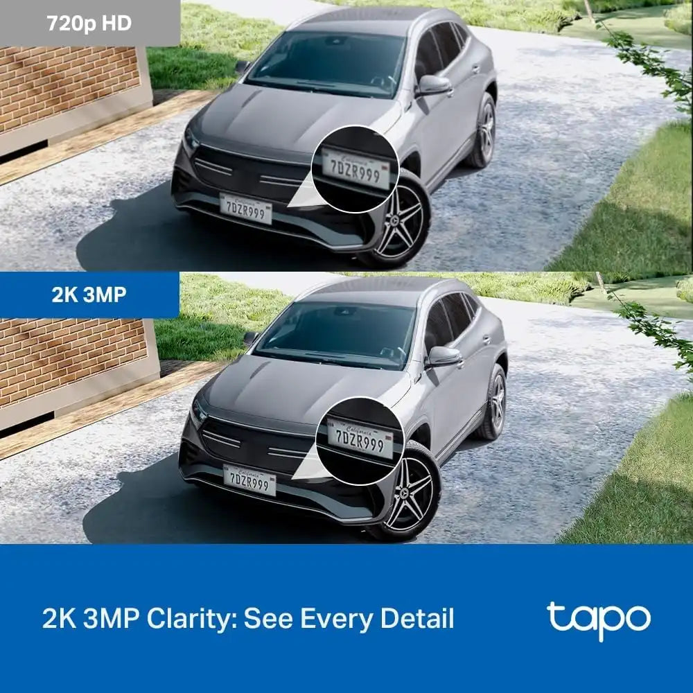 Tapo 2K Indoor/Outdoor Pan/Tilt Wired Security Camera, Baby Monitor, C217