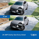 Tapo 2K Indoor/Outdoor Pan/Tilt Wired Security Camera, Baby Monitor, C217
