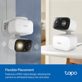 Tapo 1080p Pan/Tilt Indoor/Outdoor Security Camera, C206 HybridCam 360