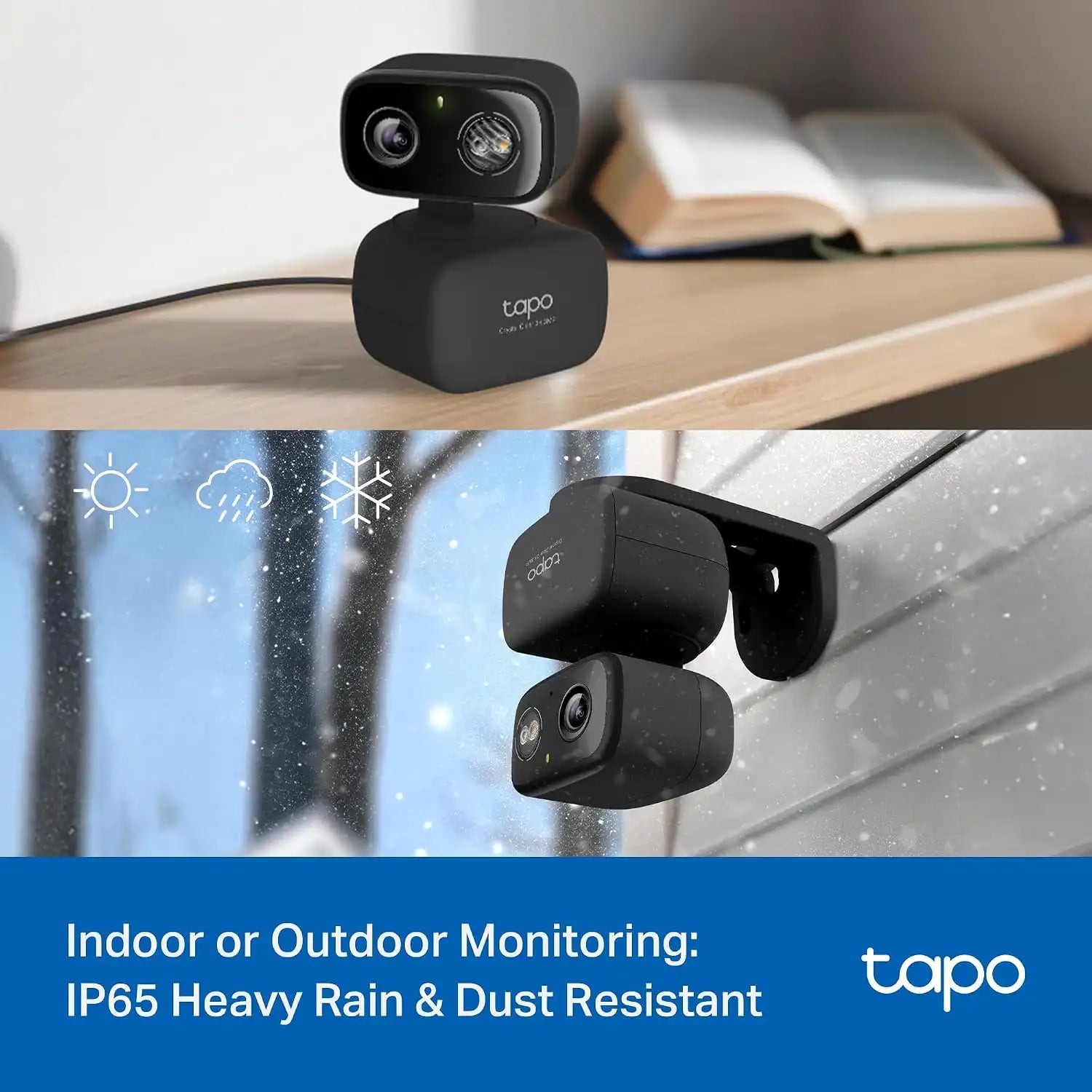 Tapo 2K Indoor/Outdoor Pan/Tilt Wired Security Camera, Baby Monitor, C217