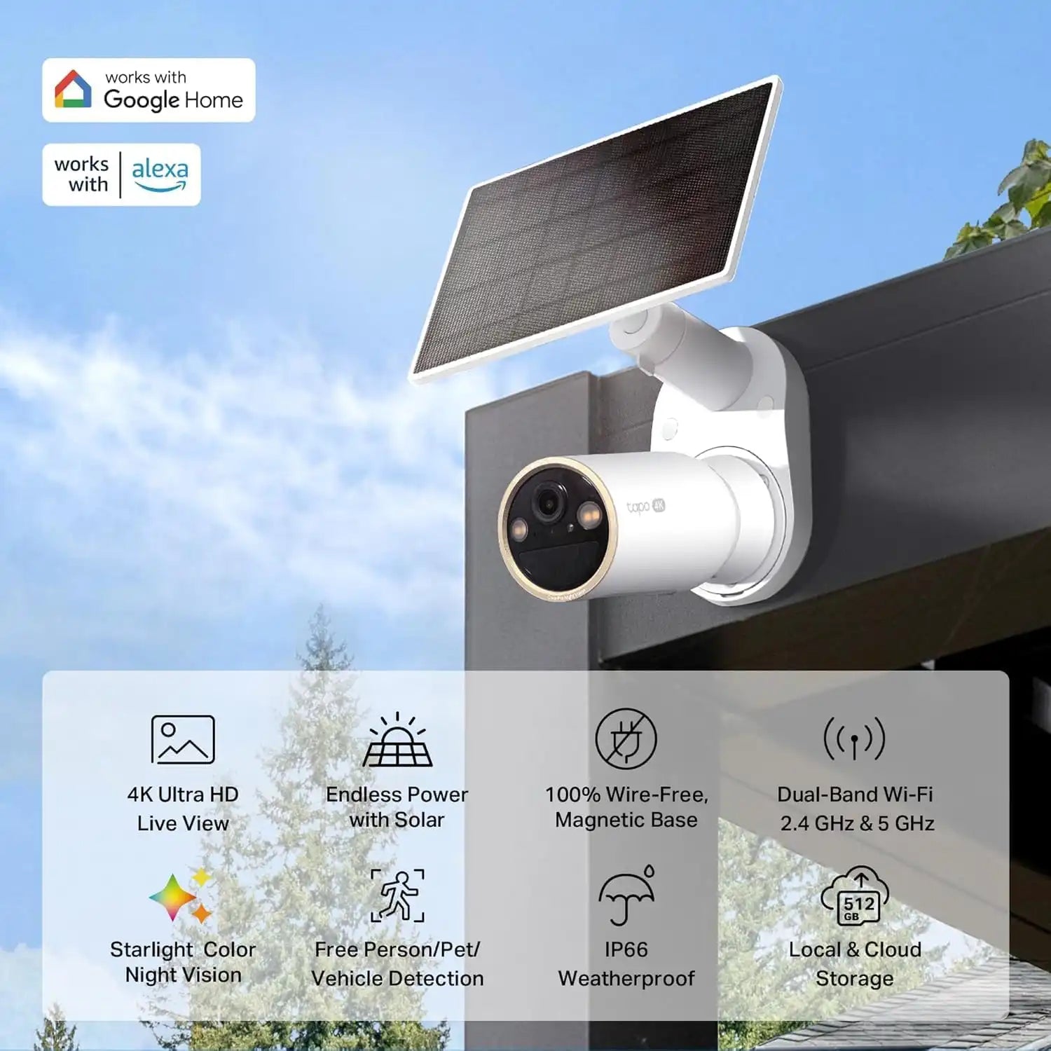Tapo MagCam 4K Outdoor Wireless Security Camera, C460 KIT(3-Pack)