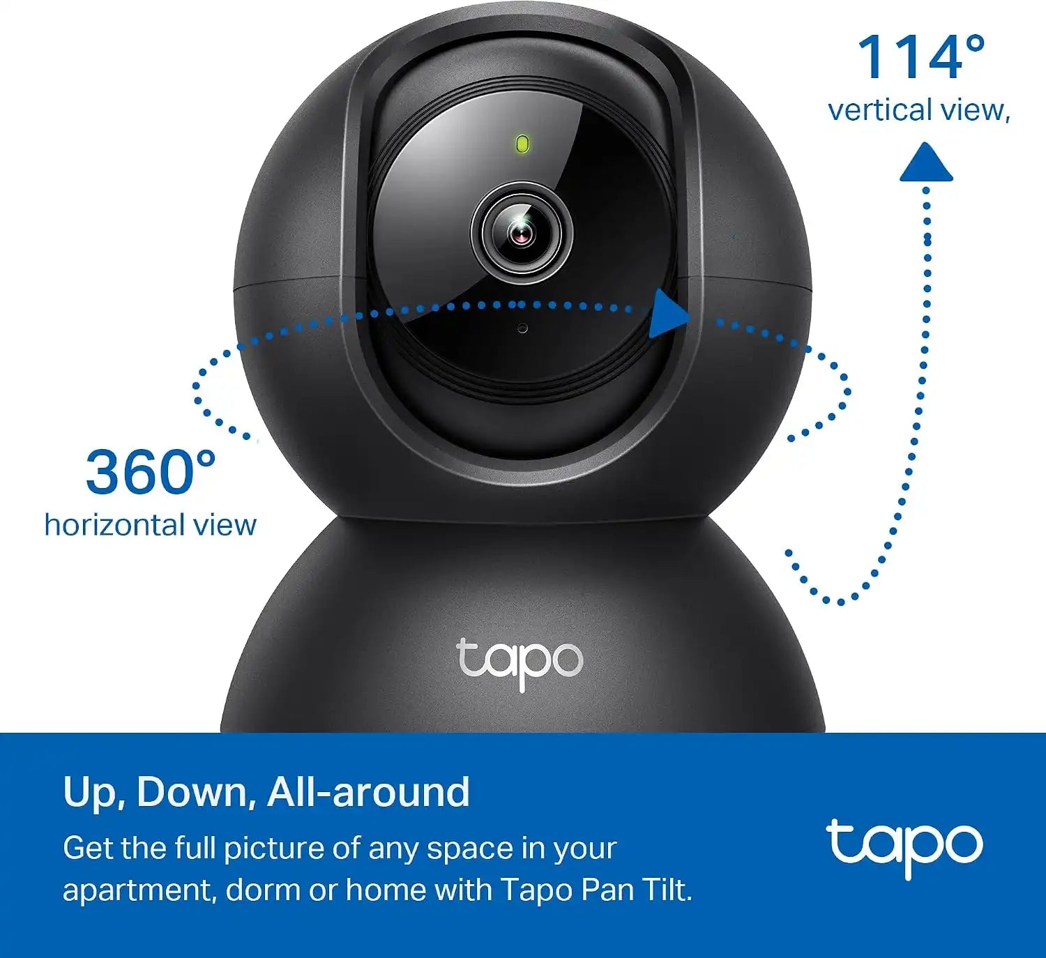 Tapo 1080p Pan/Tilt Security Camera for Baby Monitor, Pet Camera, C201