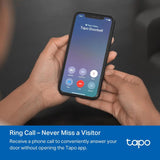 Tapo 2K+ Wired or Battery Powered Smart Video Doorbell with Chime, D225