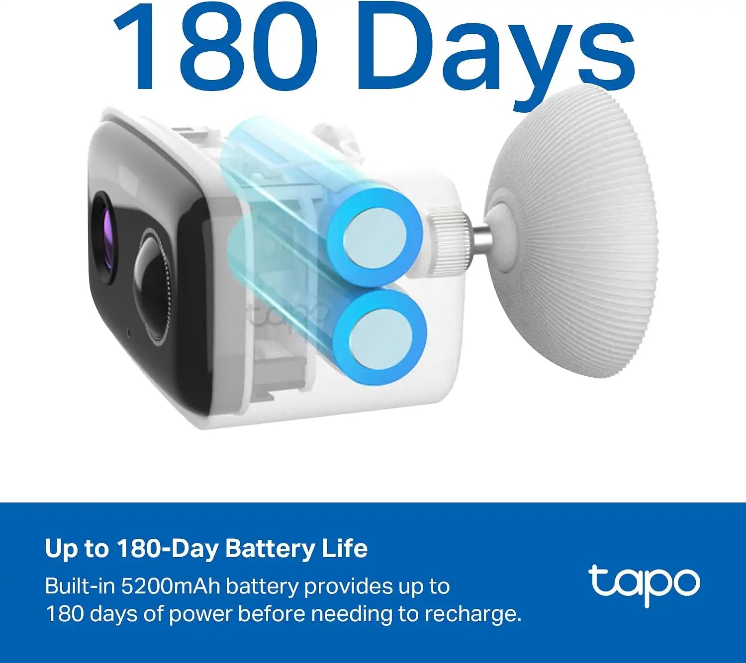 Tapo 1080p Outdoor Wireless Security Camera, Up to 180-Day Battery, C400