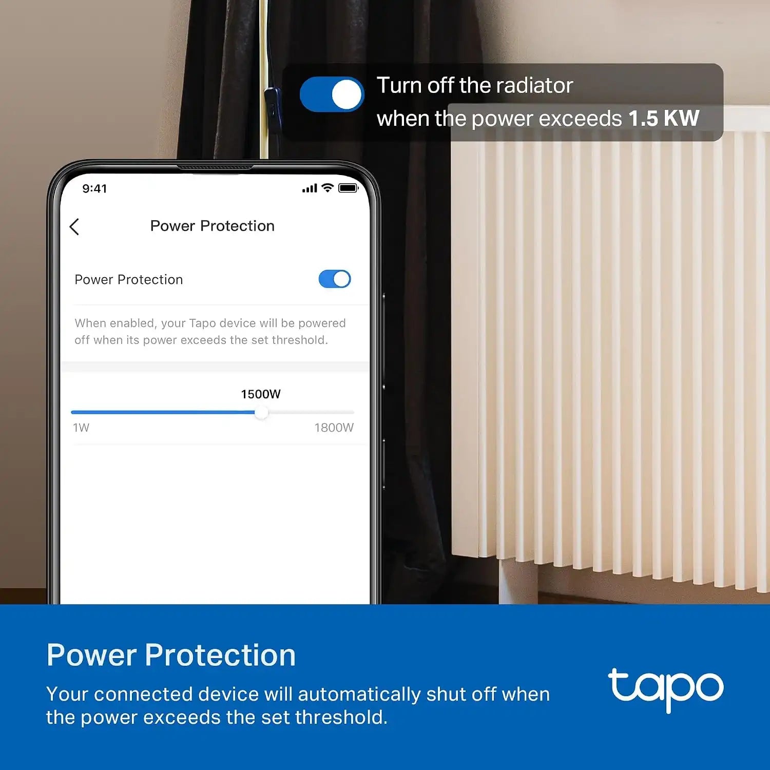 Tapo Smart Plug Wi-Fi, Energy Monitoring, P115(4-Pack), 15A