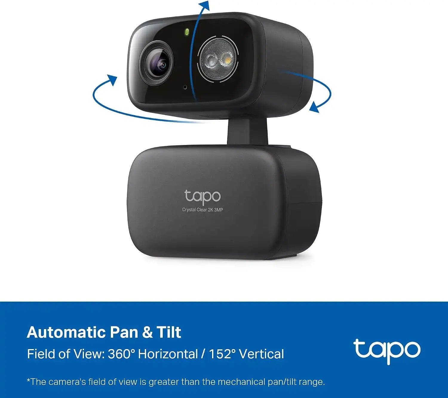 Tapo 2K Indoor/Outdoor Pan/Tilt Wired Security Camera, C217(2-Pack)