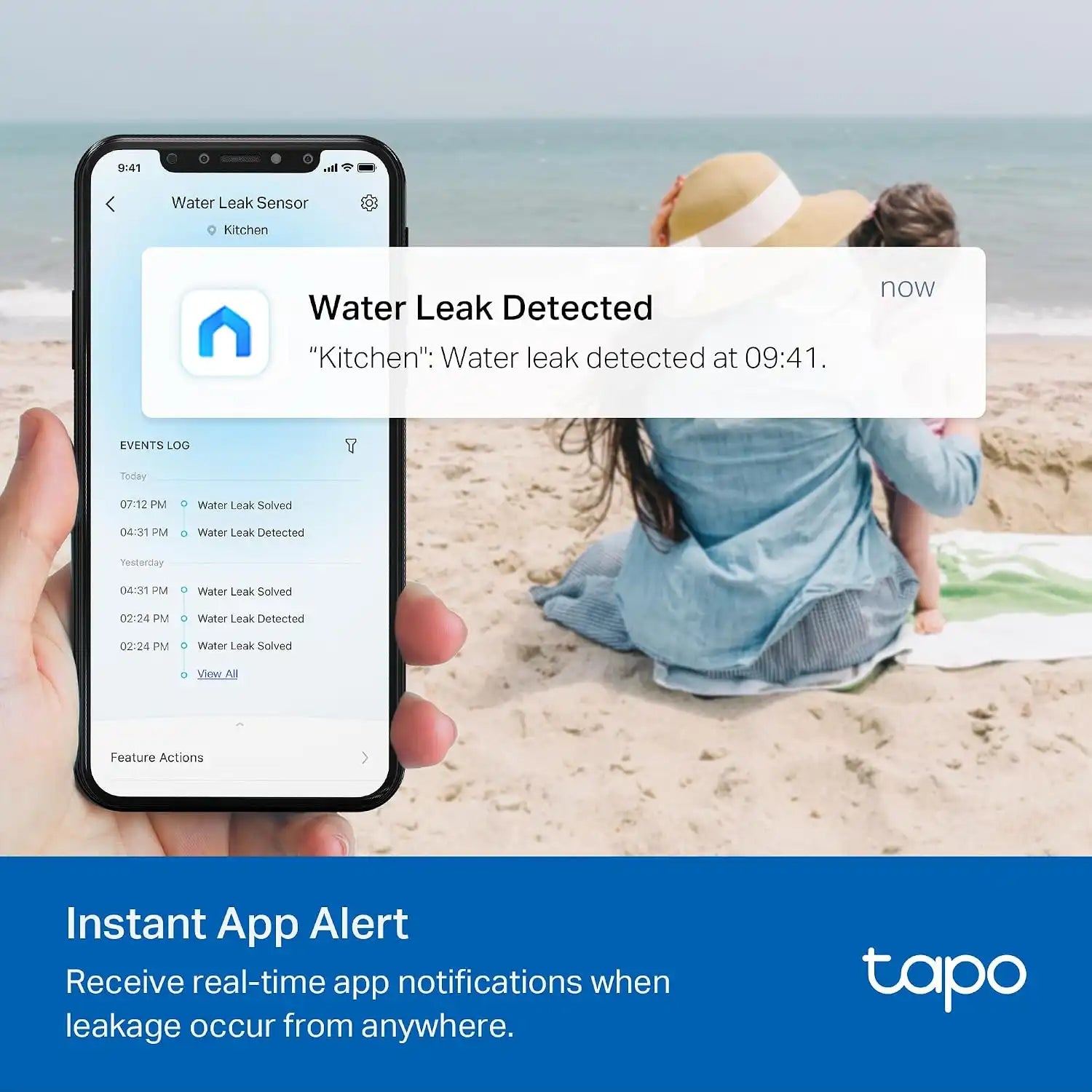 Tapo Smart Water Leak Detector, Requires Tapo Hub, T300