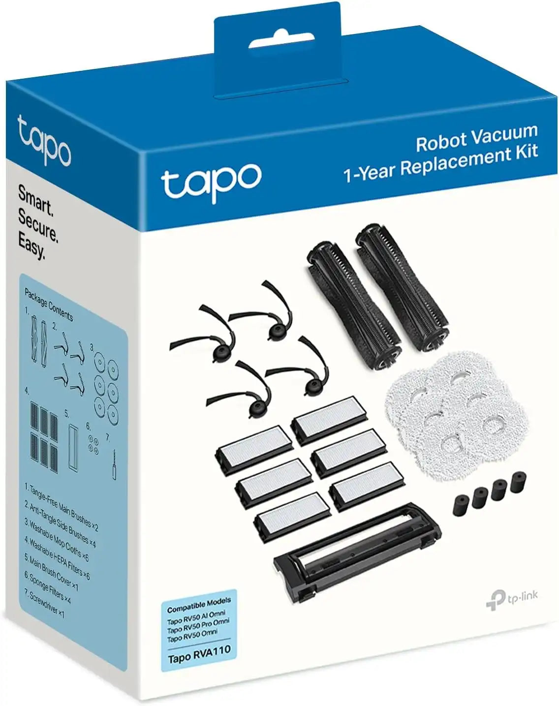 Tapo Robot Vacuum Replacement KIT, RVA110, Compatible with RV50 Pro Omni