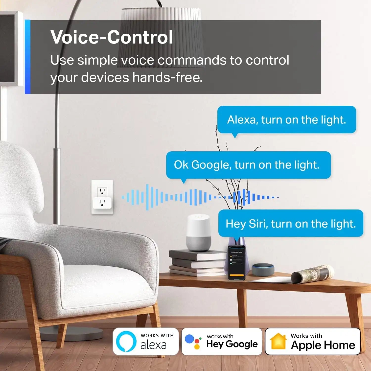 Tapo Apple HomeKit Smart Plug Mini, 15A, P125(2-Pack)