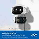 Tapo 2K Indoor/Outdoor Dual Lens Pan/Tilt Wired Security Camera, C246D