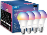 Tapo Multicolor Dimmable Smart Light Bulbs, L535E(4-Pack), A19 E26, 1100LM