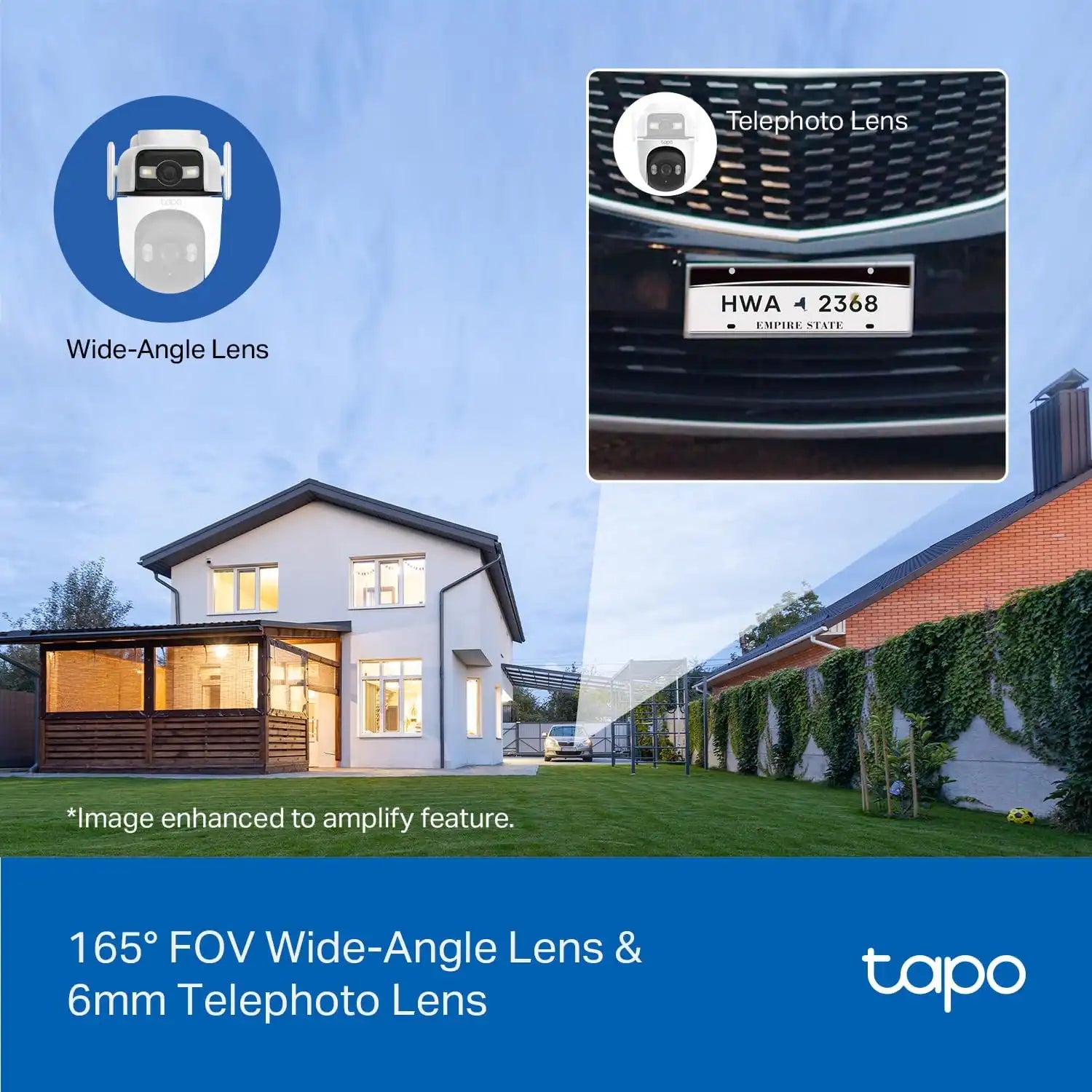 Tapo 2K Outdoor Dual Lens Pan/Tilt Wireless Security Camera, C545D