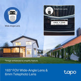 Tapo 2K Outdoor Dual Lens Pan/Tilt Wireless Security Camera, C545D