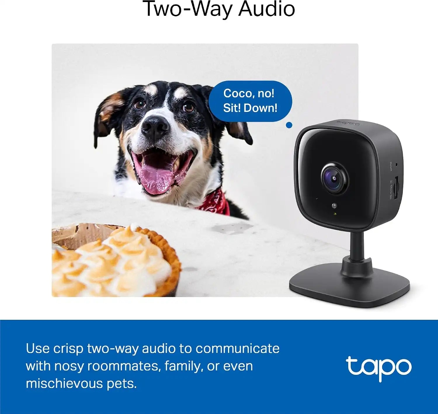 Tapo 1080P Indoor Security Camera, Baby Monitor, Dog Camera, C101