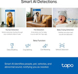 Tapo 2K+ Pan/Tilt Security Camera for Pet Camera, Baby Monitor, C220