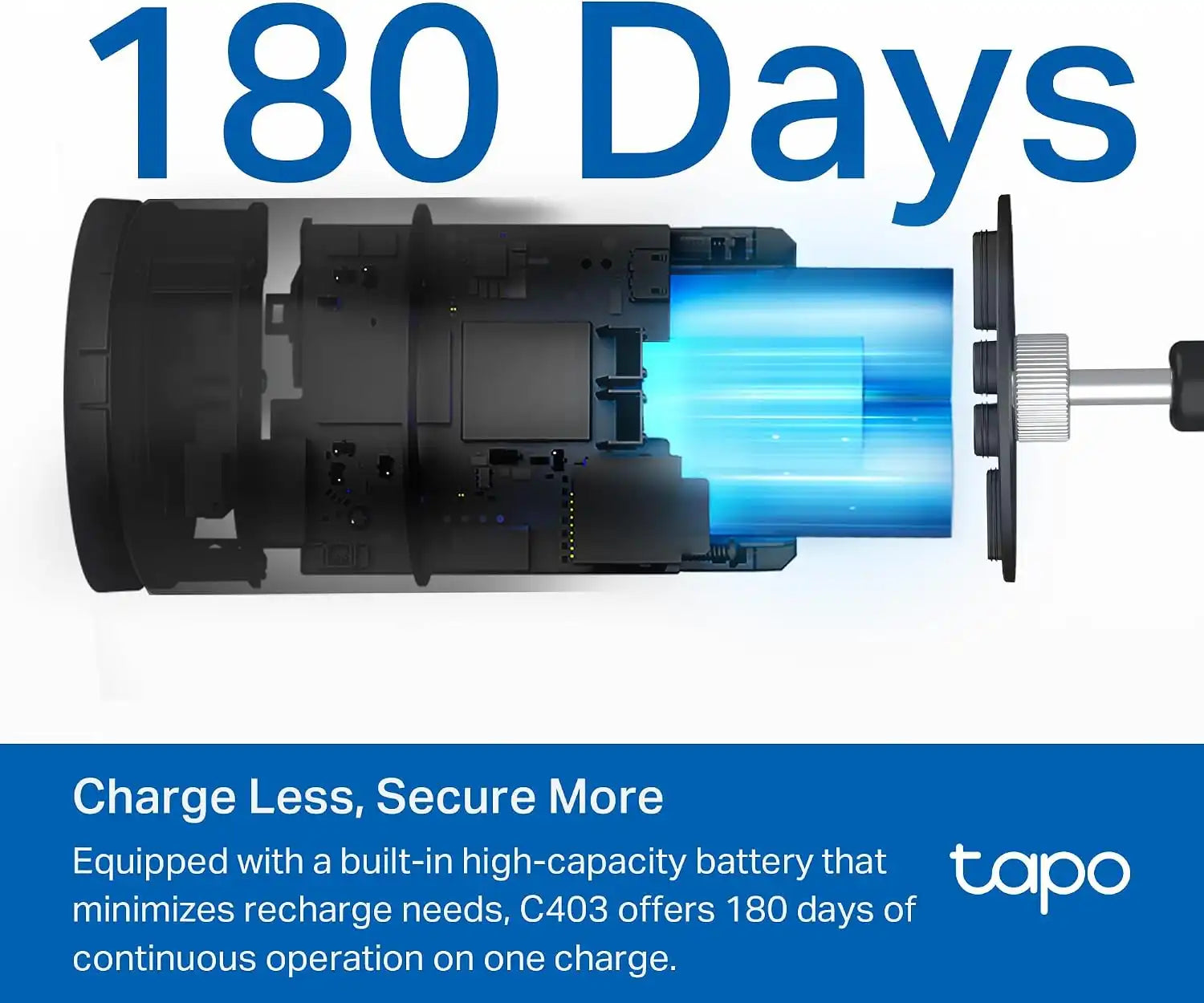 Tapo C403 1080p Outdoor Wireless Security Camera, Up to 180days Battery